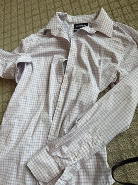 Bonobos Men's blue/red/white Windowpane Dress Shirt